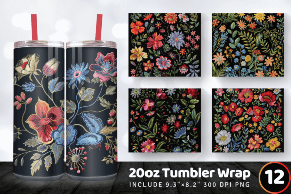 Botanical Embroidery Floral Tumbler Wrap: A Designer’s Review
