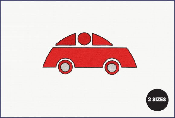 Review: Red Car Embroidery Design for Kids' Apparel