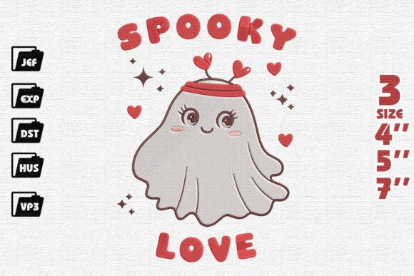 Reviewing Adorable Valentine Ghost Embroidery for Holiday Sales
