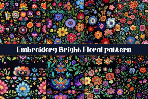 Reviewing Embroidery Bright Floral Pattern for Merch