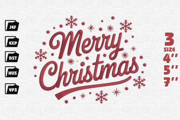 Reviewing Merry Christmas with Snowflake Embroidery for Merch