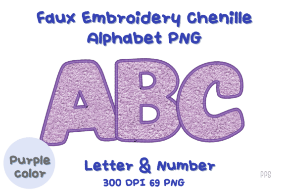 Reviewing Purple Faux Embroidery Alphabet Clipart