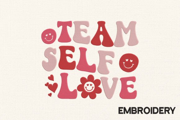 Reviewing Team Self Love Embroidery for Boutique Sweatshirts