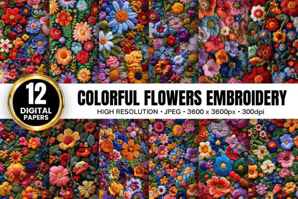 Reviewing Vibrant Colorful Flower Embroidery Paper